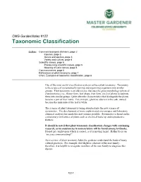 Taxonomic Classification
