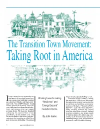 The Transition Town Movement: Taking Root in America