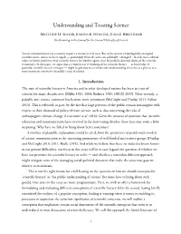 Understanding and Trusting Science