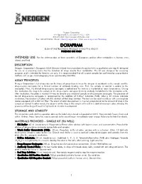Doxapram Elisa Kit Instructions Product #106219 & 106216 Forensic Use Only