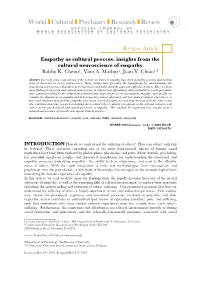 Empathy As Cultural Process: Insights from the Cultural Neuroscience of Empathy Bobby K