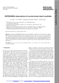 HST/NICMOS Observations of a Proto-Brown Dwarf Candidate The