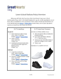 Lower School Uniform Policy Overview
