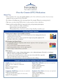 Over-The-Counter (OTC) Medications