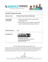 Quantile® Resource Overview