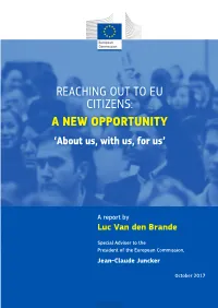 REACHING out to EU CITIZENS: a NEW OPPORTUNITY ‘About Us, with Us, for Us’