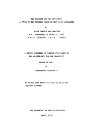 THE BASILISK and ITS ANTIDOTE: a STUDY of the CHANGING IMAGE of CHOPIN in LITERATURE by ALICE CAROLYN MAY WOOTTON B.A., Universi