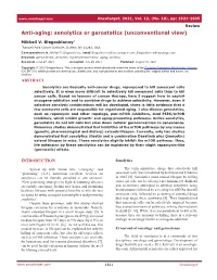 Anti-Aging: Senolytics Or Gerostatics (Unconventional View)
