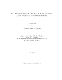 Efficient Algorithms for Comparing, Storing, and Sharing