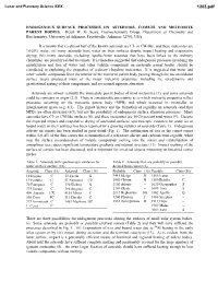 Endogenous Surface Processes on Asteroids, Comets, and Meteorite