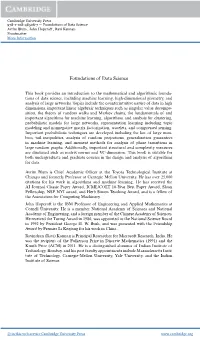 Foundations of Data Science Avrim Blum , John Hopcroft , Ravi Kannan Frontmatter More Information
