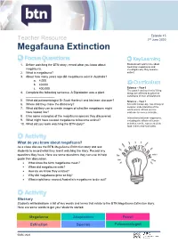 Megafauna Extinction