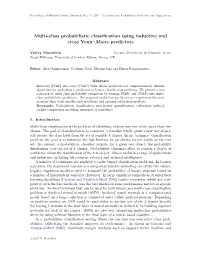 Multi-Class Probabilistic Classification Using Inductive and Cross Venn–Abers Predictors