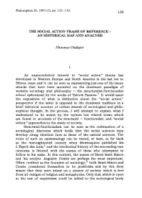 The Social Action Frame of Reference: an Historical Map and Analysis