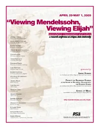 “Viewing Mendelssohn, Viewing Elijah”