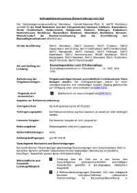 Auftragsbekanntmachung (Ausschreibung) Nach Vgv Die