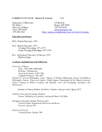 CURRICULUM VITAE - Michael W