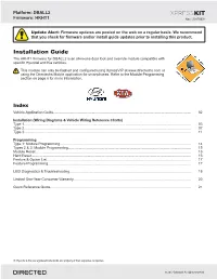 Installation Guide Thehkht1 Firmware for DBALL 2 Is an All-In-One Door Lock and Override Module Compatible with Specifichyundai and Kia Vehicles