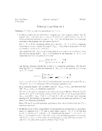 Solutions to Problem Set 1