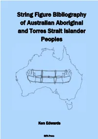 String Figure Bibliography of Australian Aboriginal and Torres Strait Islander Peoples