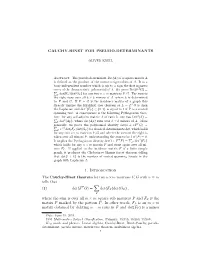 Cauchy-Binet for Pseudo-Determinants