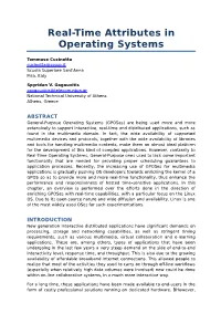 Real-Time Attributes in Operating Systems