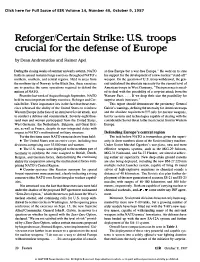 Reforger/Certain Strike: U.S