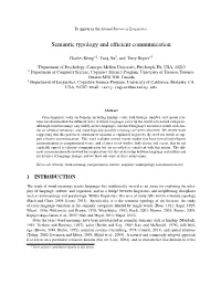Semantic Typology and Efficient Communication