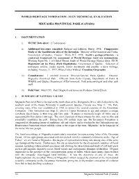 World Heritage Nomination - Iucn Technical Evaluation