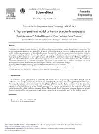 A Four Compartment Model on Human Exercise Bioenergetics