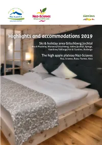 Highlights and Accommodations 2019