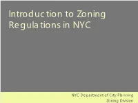 Introduction to Zoning Regulations in NYC