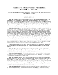 Rules of Chancery Court Procedure 17 Judicial