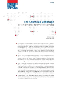 The California Challenge How (Not) to Regulate Disruptive Business Models