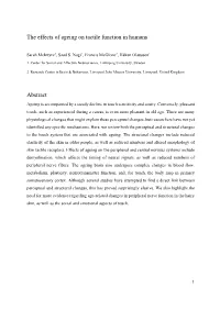 The Effects of Ageing on Tactile Function in Humans Abstract