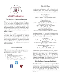 The Graduate Commons Program Connect with GCP the GCP Team