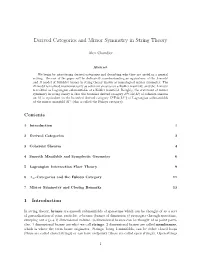 Derived Categories and Mirror Symmetry in String Theory