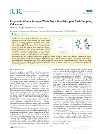 Enzymatic Kinetic Isotope Effects from First-Principles Path Sampling