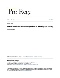 Herbert Butterfield and the Interpretation of History (Book Review)
