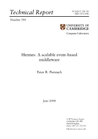 Hermes: a Scalable Event-Based Middleware