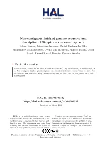 Non-Contiguous Finished Genome Sequence and Description of Streptococcus Varani Sp. Nov