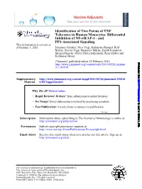 PP1-Associated Signaling and − B/AP-1 Κ Inhibition of NF- Tolerance