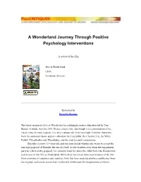 Alice in Wonderland- Positive Psychology Interventions