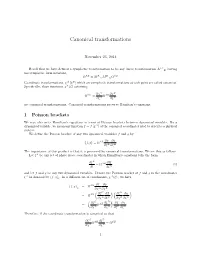 Canonical Transformations
