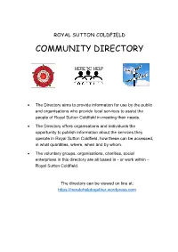 Community Directory