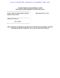 Declaration of Michael Mcshane in Support of Plaintiffs' Motion For