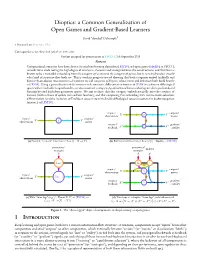 Dioptics: a Common Generalization of Open Games and Gradient-Based Learners
