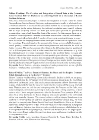 Lower Sorbian Internet Dictionary As a Starting