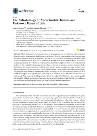 The Astrobiology of Alien Worlds: Known and Unknown Forms of Life
