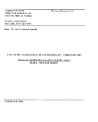 UNITED NATIONS Working Paper No